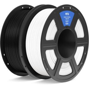 imageELEGOO PETG Filament 175mm Orange 1KG 3D Printer Filament Dimensional Accuracy  002 mm 1kg Spool22lbs Fits for Most FDM 3D PrintersPetg Black  White