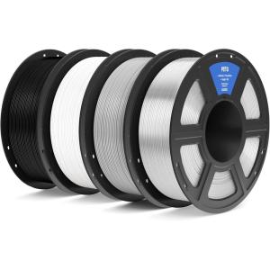 imageELEGOO PETG Filament 175mm Orange 1KG 3D Printer Filament Dimensional Accuracy  002 mm 1kg Spool22lbs Fits for Most FDM 3D PrintersPetg Black white gray clear
