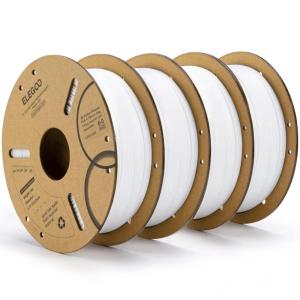 imageELEGOO PLA 3D Printer Filament 175mm Bundle 4KG Dimensional Accuracy  002mm 4 Pack 1kg Cardboard Spool22lbs Fits for Most FDM 3D Printers Black White Dark Blue Red41kg White