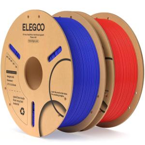 imageELEGOO PLA 3D Printer Filament 175mm Bundle 4KG Dimensional Accuracy  002mm 4 Pack 1kg Cardboard Spool22lbs Fits for Most FDM 3D Printers Black White Dark Blue Red21kg Dark Blue  Red
