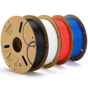 imageELEGOO PLA 3D Printer Filament 175mm Bundle 4KG Dimensional Accuracy  002mm 4 Pack 1kg Cardboard Spool22lbs Fits for Most FDM 3D Printers Black White Dark Blue Red41kgblack  White  Red  Dark Blue
