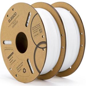 imageELEGOO PLA 3D Printer Filament 175mm Bundle 4KG Dimensional Accuracy  002mm 4 Pack 1kg Cardboard Spool22lbs Fits for Most FDM 3D Printers Black White Dark Blue Red21kg White