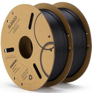 imageELEGOO PLA 3D Printer Filament 175mm Bundle 4KG Dimensional Accuracy  002mm 4 Pack 1kg Cardboard Spool22lbs Fits for Most FDM 3D Printers Black White Dark Blue Red21kg Black