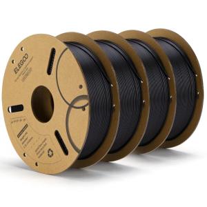 imageELEGOO PLA 3D Printer Filament 175mm Bundle 4KG Dimensional Accuracy  002mm 4 Pack 1kg Cardboard Spool22lbs Fits for Most FDM 3D Printers Black White Dark Blue Red41kg Black