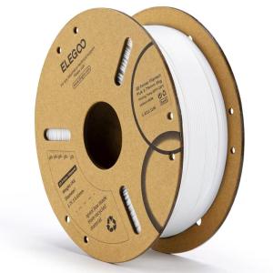 imageELEGOO PLA 3D Printer Filament 175mm Bundle 4KG Dimensional Accuracy  002mm 4 Pack 1kg Cardboard Spool22lbs Fits for Most FDM 3D Printers Black White Dark Blue Red1kg White
