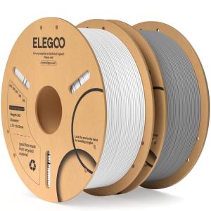 imageELEGOO PLA 3D Printer Filament 175mm Bundle 4KG Dimensional Accuracy  002mm 4 Pack 1kg Cardboard Spool22lbs Fits for Most FDM 3D Printers Black White Dark Blue Red21kg White  Gray