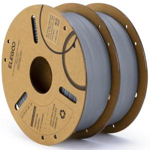imageELEGOO PLA 3D Printer Filament 175mm Bundle 4KG Dimensional Accuracy  002mm 4 Pack 1kg Cardboard Spool22lbs Fits for Most FDM 3D Printers Black White Dark Blue Red21kg Gray