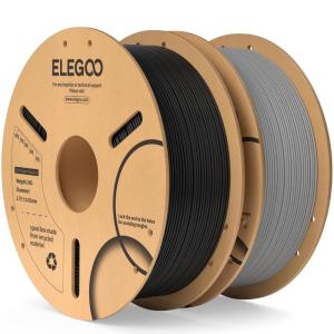 imageELEGOO PLA 3D Printer Filament 175mm Bundle 4KG Dimensional Accuracy  002mm 4 Pack 1kg Cardboard Spool22lbs Fits for Most FDM 3D Printers Black White Dark Blue Red21kg Black  Gray