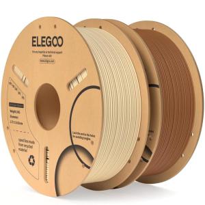 imageELEGOO PLA 3D Printer Filament 175mm Bundle 4KG Dimensional Accuracy  002mm 4 Pack 1kg Cardboard Spool22lbs Fits for Most FDM 3D Printers Black White Dark Blue Red21kg Brown  Beige