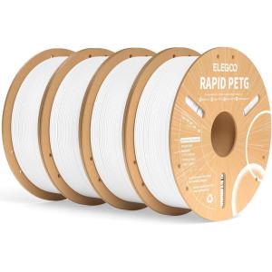 imageELEGOO Rapid PETG Filament 175mm Blue ampamp Red 2KG High Speed 600mms 3D Printer Filament Dimensional Accuracy  002 mm 1kg Cardboard Spool22lbs Fits for Most FDM 3D Printers41kg White