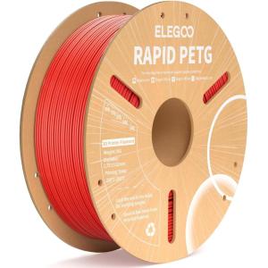 imageELEGOO Rapid PETG Filament 175mm Blue ampamp Red 2KG High Speed 600mms 3D Printer Filament Dimensional Accuracy  002 mm 1kg Cardboard Spool22lbs Fits for Most FDM 3D Printers1kg Red