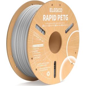 imageELEGOO Rapid PETG Filament 175mm Blue ampamp Red 2KG High Speed 600mms 3D Printer Filament Dimensional Accuracy  002 mm 1kg Cardboard Spool22lbs Fits for Most FDM 3D Printers1kg Gray