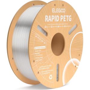 imageELEGOO Rapid PETG Filament 175mm Blue ampamp Red 2KG High Speed 600mms 3D Printer Filament Dimensional Accuracy  002 mm 1kg Cardboard Spool22lbs Fits for Most FDM 3D Printers1kg Transparent