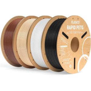 imageELEGOO Rapid PETG Filament 175mm Blue ampamp Red 2KG High Speed 600mms 3D Printer Filament Dimensional Accuracy  002 mm 1kg Cardboard Spool22lbs Fits for Most FDM 3D PrintersBeige  Brown  Black  White