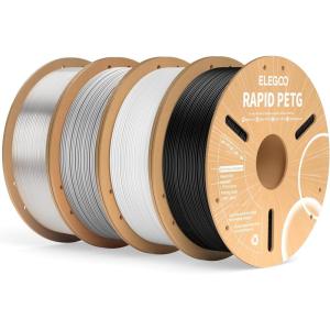 imageELEGOO Rapid PETG Filament 175mm Blue ampamp Red 2KG High Speed 600mms 3D Printer Filament Dimensional Accuracy  002 mm 1kg Cardboard Spool22lbs Fits for Most FDM 3D PrintersBlack  White  Gray  Transparent