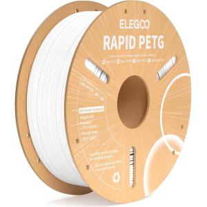 imageELEGOO Rapid PETG Filament 175mm Blue ampamp Red 2KG High Speed 600mms 3D Printer Filament Dimensional Accuracy  002 mm 1kg Cardboard Spool22lbs Fits for Most FDM 3D Printers1kg White