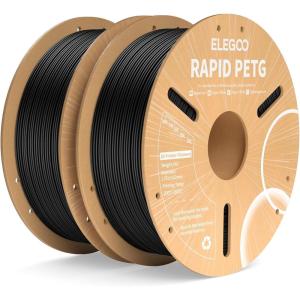 imageELEGOO Rapid PETG Filament 175mm Blue ampamp Red 2KG High Speed 600mms 3D Printer Filament Dimensional Accuracy  002 mm 1kg Cardboard Spool22lbs Fits for Most FDM 3D Printers21kg Black