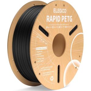 imageELEGOO Rapid PETG Filament 175mm Blue ampamp Red 2KG High Speed 600mms 3D Printer Filament Dimensional Accuracy  002 mm 1kg Cardboard Spool22lbs Fits for Most FDM 3D Printers1kg Black