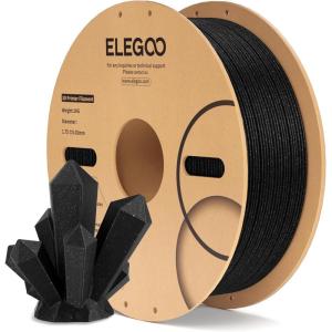 imageELEGOO Silk PLA Filament 175mm Silver Grey 1KG 3D Printer Filament Dimensional Accuracy  002mm 1kg Plastic Spool22lbs 3D Printing Filament Fits for Most FDM 3D Printers1kg Sparkle Black
