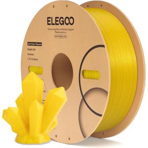 imageELEGOO Silk PLA Filament 175mm Silver Grey 1KG 3D Printer Filament Dimensional Accuracy  002mm 1kg Plastic Spool22lbs 3D Printing Filament Fits for Most FDM 3D Printers1kg Sparkle Gold Yellow