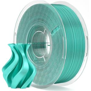 imageELEGOO Silk PLA Filament 175mm Silver Grey 1KG 3D Printer Filament Dimensional Accuracy  002mm 1kg Plastic Spool22lbs 3D Printing Filament Fits for Most FDM 3D PrintersSilk Mint Green