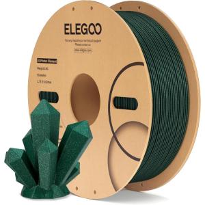 imageELEGOO Silk PLA Filament 175mm Silver Grey 1KG 3D Printer Filament Dimensional Accuracy  002mm 1kg Plastic Spool22lbs 3D Printing Filament Fits for Most FDM 3D Printers1kg Sparkle Green