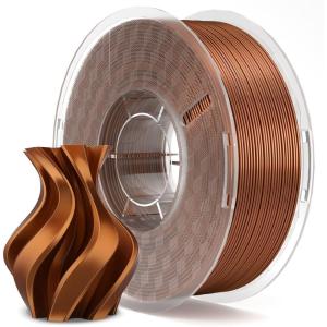 imageELEGOO Silk PLA Filament 175mm Silver Grey 1KG 3D Printer Filament Dimensional Accuracy  002mm 1kg Plastic Spool22lbs 3D Printing Filament Fits for Most FDM 3D PrintersSilk Copper