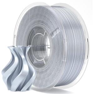 imageELEGOO Silk PLA Filament 175mm Silver Grey 1KG 3D Printer Filament Dimensional Accuracy  002mm 1kg Plastic Spool22lbs 3D Printing Filament Fits for Most FDM 3D PrintersSilk Silver Gray