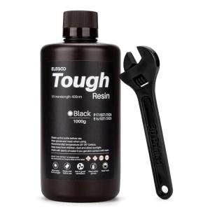 imageELEGOO Tough Resin 3D Printer Resin with High Hardness Low Viscosity Low Shrinkage Compatible with MSLALCDDLP 3D Printers Grey 2000gBlack