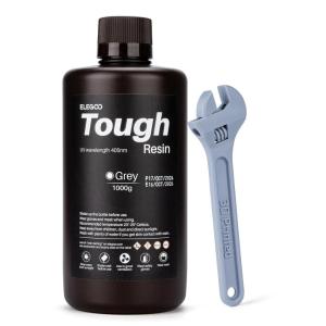 imageELEGOO Tough Resin 3D Printer Resin with High Hardness Low Viscosity Low Shrinkage Compatible with MSLALCDDLP 3D Printers Grey 2000gGrey