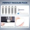 imageELEGOO 10pcs Multi Size Nozzles for Neptune 4 and Neptune 4 Pro 3D Printer Brass Hotend Nozzles 02040608mm with Cleaning KitsHarden SteelNeptune 4 PlusMax