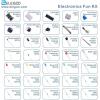 imageELEGOO Electronic Fun Kit Bundle with Breadboard Cable Resistor Capacitor LED Potentiometer total 235 Items for Arduino