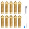 imageELEGOO 10pcs Multi Size Nozzles for Neptune 4 and Neptune 4 Pro 3D Printer Brass Hotend Nozzles 02040608mm with Cleaning KitsBrassNeptune 4 PlusMax
