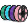 imageELEGOO PLA Filament 175mm Black 1KG 3D Printer Filament Dimensional Accuracy  002mm 1kg Spool22lbs Fit Most FDM 3D PrintersPink  Purple  Sky Blue  Sea Green