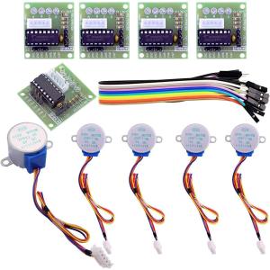 imageELEGOO 5 Sets 28BYJ48 ULN2003 5V Stepper Motor  ULN2003 Driver Board Compatible with Arduino