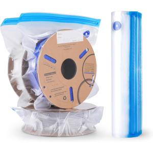 imageELEGOO Filament Storage Bags 10 Reusable Vacuum Sealed Bags MoistureProof DustProof Perfect for 3D Printer Filament Storage and Keep Filament Dry 134x118 inch No Pump Included10 Bags Only134x118