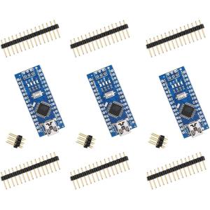 imageELEGOO Nano Board CH 340ATmega328P Without USB Cable Compatible with Arduino Nano V30 Nano x 3 Without CableNano 30 x 3 without cable