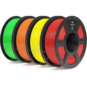 imageELEGOO PLA Filament 175mm Black 1KG 3D Printer Filament Dimensional Accuracy  002mm 1kg Spool22lbs Fit Most FDM 3D PrintersTrue Red  Yellow  Orange  Neon Green