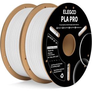 imageELEGOO PLA PRO Filament 175mm Yellow 1KG 30250mms Printing Speed Improved Rigidity 3D Printer Filament Dimensional Accuracy  002mm 1kg Spool 22lbs21kg White