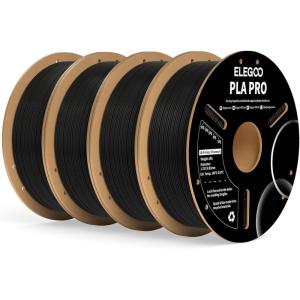 imageELEGOO PLA PRO Filament 175mm Yellow 1KG 30250mms Printing Speed Improved Rigidity 3D Printer Filament Dimensional Accuracy  002mm 1kg Spool 22lbs41kg Black