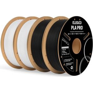 imageELEGOO PLA PRO Filament 175mm Yellow 1KG 30250mms Printing Speed Improved Rigidity 3D Printer Filament Dimensional Accuracy  002mm 1kg Spool 22lbs41kg Black  White
