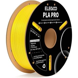 imageELEGOO PLA PRO Filament 175mm Yellow 1KG 30250mms Printing Speed Improved Rigidity 3D Printer Filament Dimensional Accuracy  002mm 1kg Spool 22lbsYellow