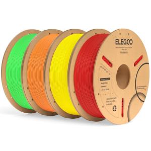 imageELEGOO PLA Plus Filament 175mm Beige 1KG PLA Tougher and Stronger 3D Printer Filament Dimensional Accuracy  002mm 1kg Spool22lbs Fits for Most FDM 3D Printers41kg RedYellowOrangeNeon Green