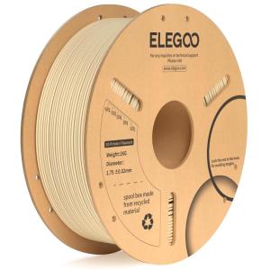 imageELEGOO PLA Plus Filament 175mm Beige 1KG PLA Tougher and Stronger 3D Printer Filament Dimensional Accuracy  002mm 1kg Spool22lbs Fits for Most FDM 3D Printers1kg Beige