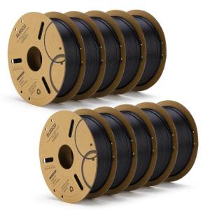 imageELEGOO PLA Plus Filament 175mm Beige 1KG PLA Tougher and Stronger 3D Printer Filament Dimensional Accuracy  002mm 1kg Spool22lbs Fits for Most FDM 3D Printers101kg Black