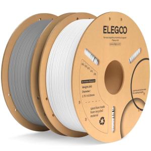 imageELEGOO PLA Plus Filament 175mm Beige 1KG PLA Tougher and Stronger 3D Printer Filament Dimensional Accuracy  002mm 1kg Spool22lbs Fits for Most FDM 3D Printers21kg Gray  White