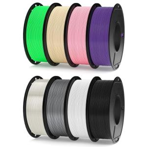 imageELEGOO PLA Plus Filament 175mm Beige 1KG PLA Tougher and Stronger 3D Printer Filament Dimensional Accuracy  002mm 1kg Spool22lbs Fits for Most FDM 3D Printers8250g BlackWhiteSpace GreyTranslucentBeigeNeon GreenPinkPurple