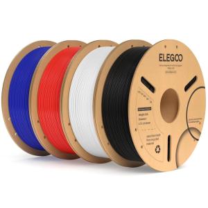 imageELEGOO PLA Plus Filament 175mm Beige 1KG PLA Tougher and Stronger 3D Printer Filament Dimensional Accuracy  002mm 1kg Spool22lbs Fits for Most FDM 3D Printers41kgblack  White  Red  Blue