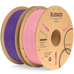 imageELEGOO PLA Plus Filament 175mm Beige 1KG PLA Tougher and Stronger 3D Printer Filament Dimensional Accuracy  002mm 1kg Spool22lbs Fits for Most FDM 3D Printers21kg Pink  Purple