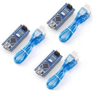 imageELEGOO Presoldered Nano Boards with USB Cable Compatible with Arduino IDE Microcontroller Mini Board ATmega328P CH340 Chip